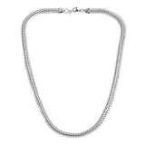 Stainless Steel Foxtail Necklace 24" and Bracelet 8" Set