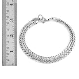 Stainless Steel Foxtail Necklace 24" and Bracelet 8" Set