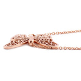 14K Rose Gold over Sterling Silver Butterfly 18 inch Necklace