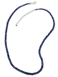 100.00 cts. of Rich Blue SAPPHIRE Rondelle Bead Necklace (18-20 in)