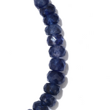 100.00 cts. of Rich Blue SAPPHIRE Rondelle Bead Necklace (18-20 in)