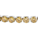 Stainless Steel 15 cts Yellow CZ Tennis Bracelet (7" to 9")