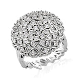 Designer *GP Platinum/Sterling Silver I Love you .52 cts DIAMOND Cluster Ring