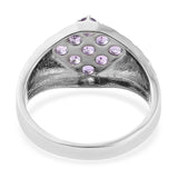 Stainless Steel 1.35 ct Bolivian AMETHYST Men's Ring (Size 11)