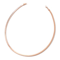 ION Plated Rose Gold Over Stainless Steel Fish Scale Chain Necklace  (20 in) Unisex