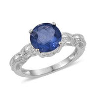 Sterling Silver 2ct COLOR CHANGE FLUORITE Royal Setting Solitaire Ring