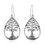 Artisan Handcrafted Sterling Silver Tree of Life Dangle Earrings (4.35 g)