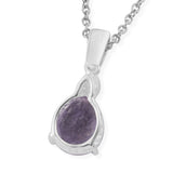 Sterling Silver 2.75ct Rose AMETHYST Pendant with Magnetic 20" Chain