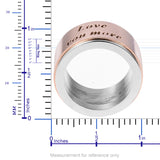 ION Rose Gold/Stainless Steel "Love you More" SPINNER Ring