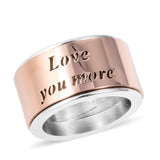 ION Rose Gold/Stainless Steel "Love you More" SPINNER Ring