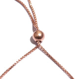 14K Rose Gold over Sterling Silver Graduated Textured Bead Adjustable Bracelet