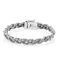 Handmade Bali (25 gm) Sterling Silver Braided Bracelet 6.50 inches