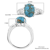 Sterling Silver Blue Mojave TURQUOISE Filigree/Scroll Work Ring