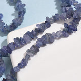 130 cts Natural TANZANITE Chip Endless Eternity Necklace 36 inches