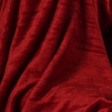 Red Warm and Cozy Microfiber/Sherpa Throw Blanket (80" X 60")