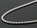 Sterling Silver Adjustable Bolo Rope Chain Adjusts from 1" to 24 inches