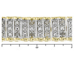 14K Yellow Gold over Brass 1.00 Carat Diamond Wide Line Bracelet (7 in)