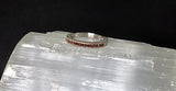 14K Rose Gold Sterling Silver Channel Set Amber Red Diamond Band Ring