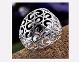 Sterling Silver Openwork Scroll Filigree Style Ring (3.6 g)