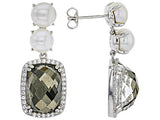 Rhodium/Sterling Silver White Pearl, Topaz & Pyrite Earrings & Necklace Set