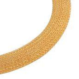 14K Yellow Gold Sterling Silver Mesh Bracelet (7.50 in)