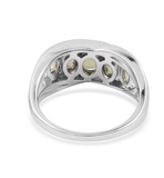 Sterling Silver Chinese PERIDOT 5 Stone Ring (size 7 only)