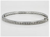 .50ctw White Diamond Rhodium over Brass Bangle Bracelet (7")