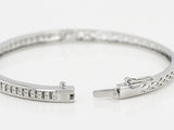 .50ctw White Diamond Rhodium over Brass Bangle Bracelet (7")