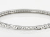 .50ctw White Diamond Rhodium over Brass Bangle Bracelet (7")