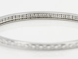 .50ctw White Diamond Rhodium over Brass Bangle Bracelet (7")