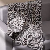 White Leopard Pattern Super Soft and Warm Animal Printed Flannel Blanket (80" X 60")