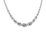 Sterling Silver 18 inch Graduated Rope Chain (20.5 gms)